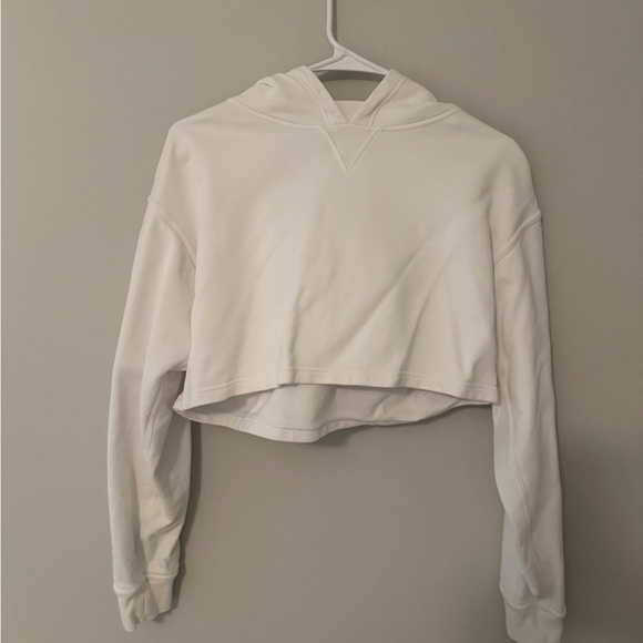 lululemon athletica Jackets & Blazers - lululemon athletica Cropped White Hoodie
